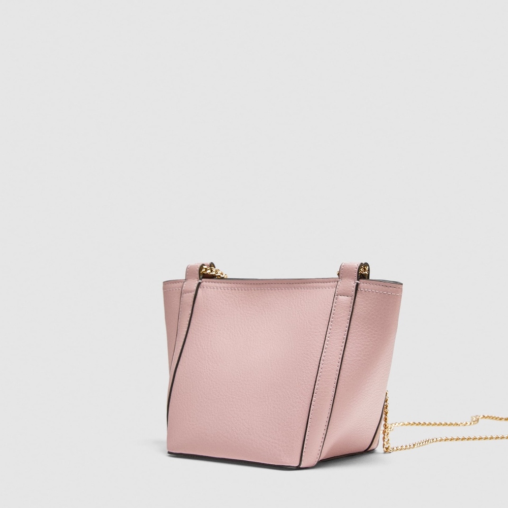 Zara Mini Bucket Bag Straps Shoulder bag Pink - Picture 4 of 8